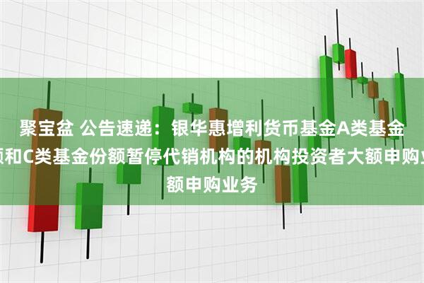 聚宝盆 公告速递：银华惠增利货币基金A类基金份额和C类基金份额暂停代销机构的机构投资者大额申购业务