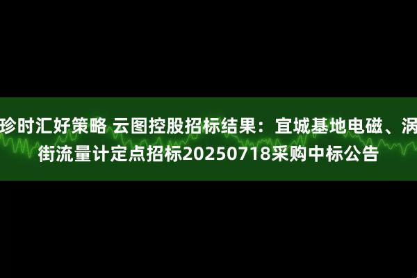 珍时汇好策略 云图控股招标结果：宜城基地电磁、涡街流量计定点招标20250718采购中标公告